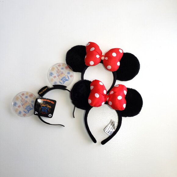 3 Headbands 1- LIGHT UP Special Edition and   2   Classic Minnie Disney - Picture 2 of 13